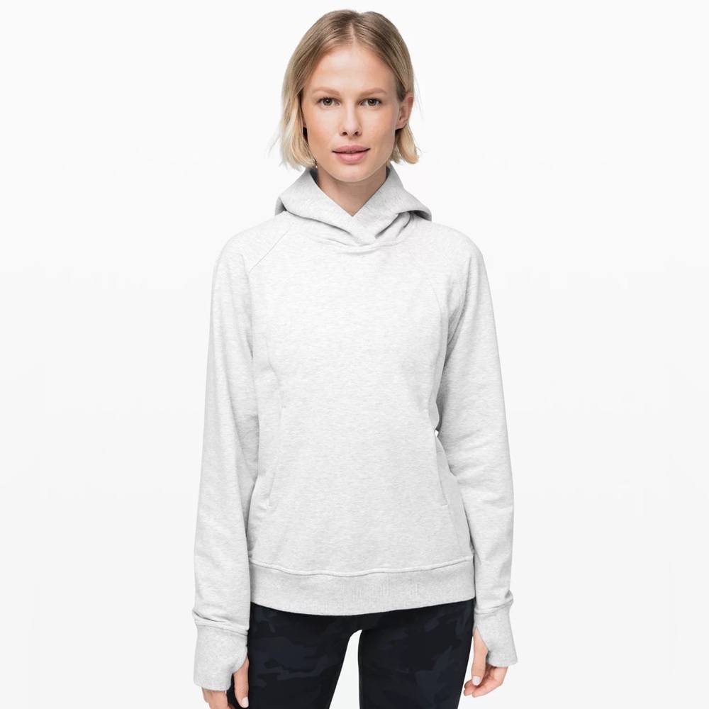 Womens Lulu Gray Scuba Hoodie